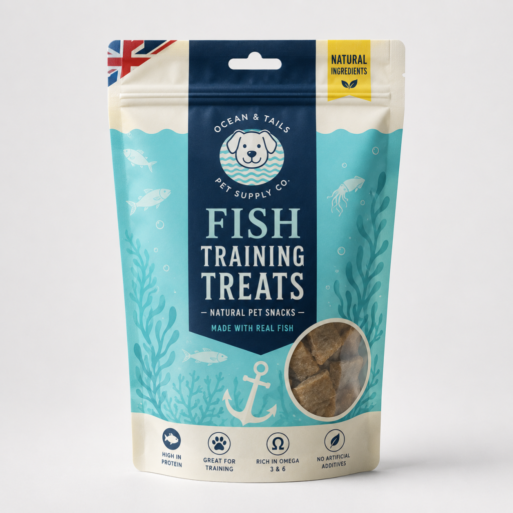 Custom Printed Stand-Up Zipper Pouches with Clear Window for Dog Training Treats